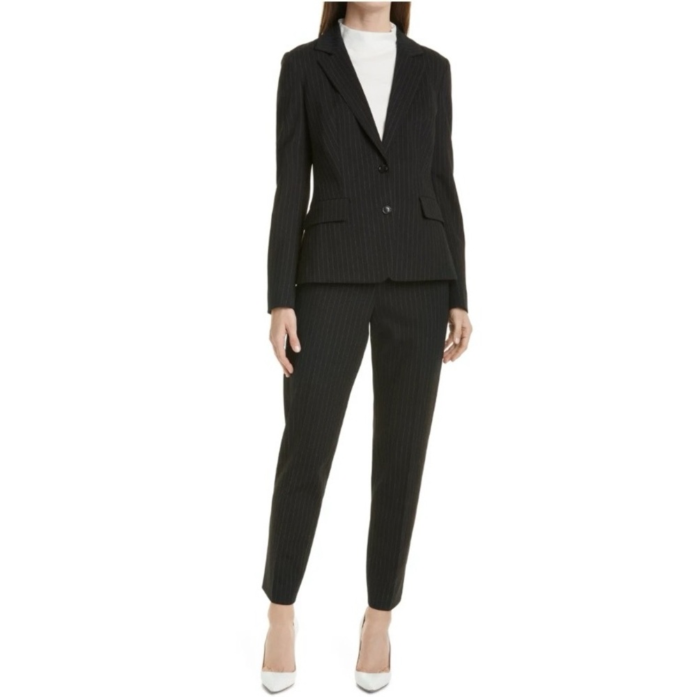 Hugo Boss Jolise Pinstripe Stretch Slim Leg Pant Suit